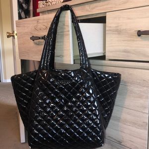 Medium Metro Quilted Lacquer Tote
